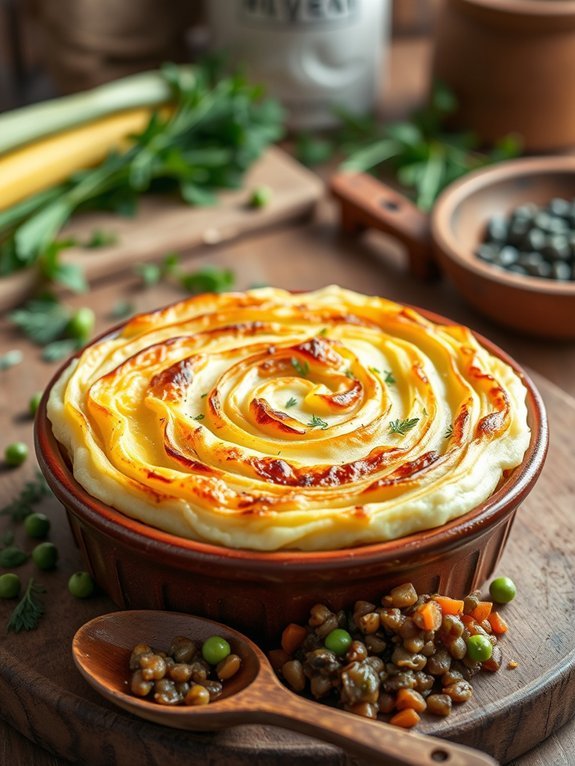 vegetable filled savory pie