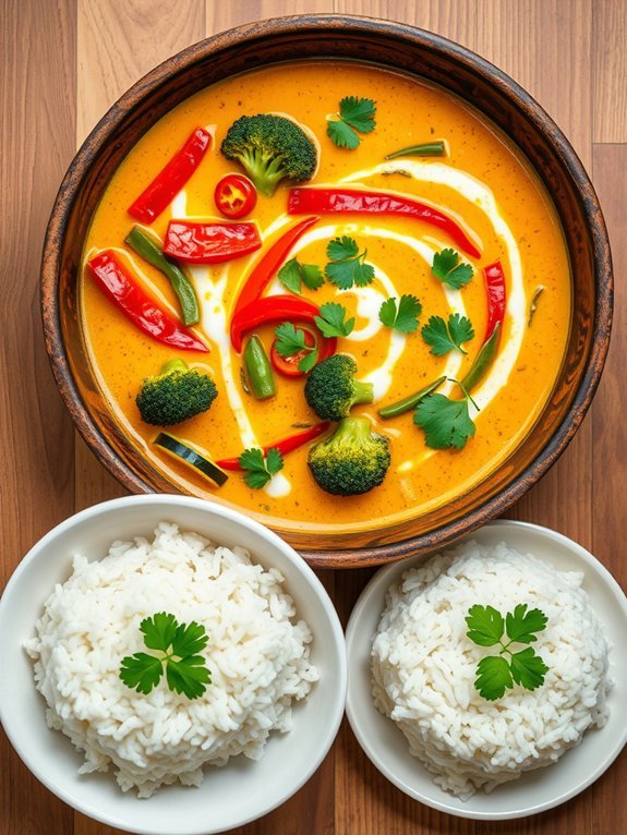 vegetable infused coconut curry