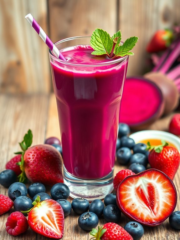 vibrant beetroot berry drink